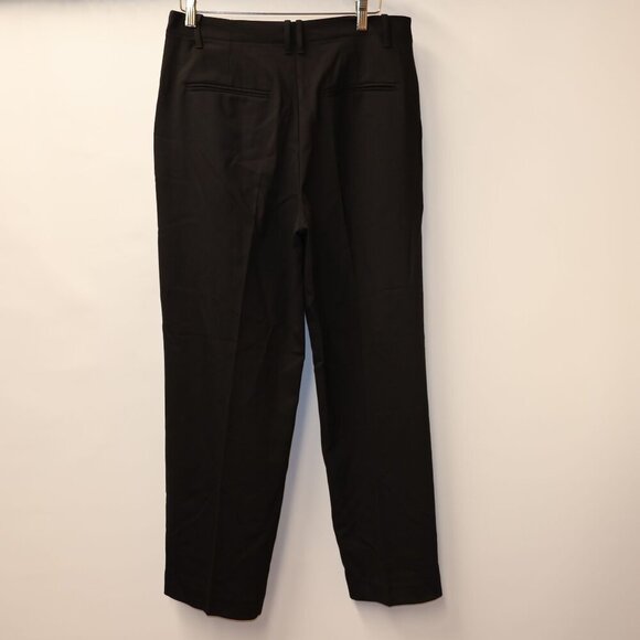Madewell Womens Black Slim Straight Trousers Size 10 Recycled Polyester Blend - Picture 3 of 14